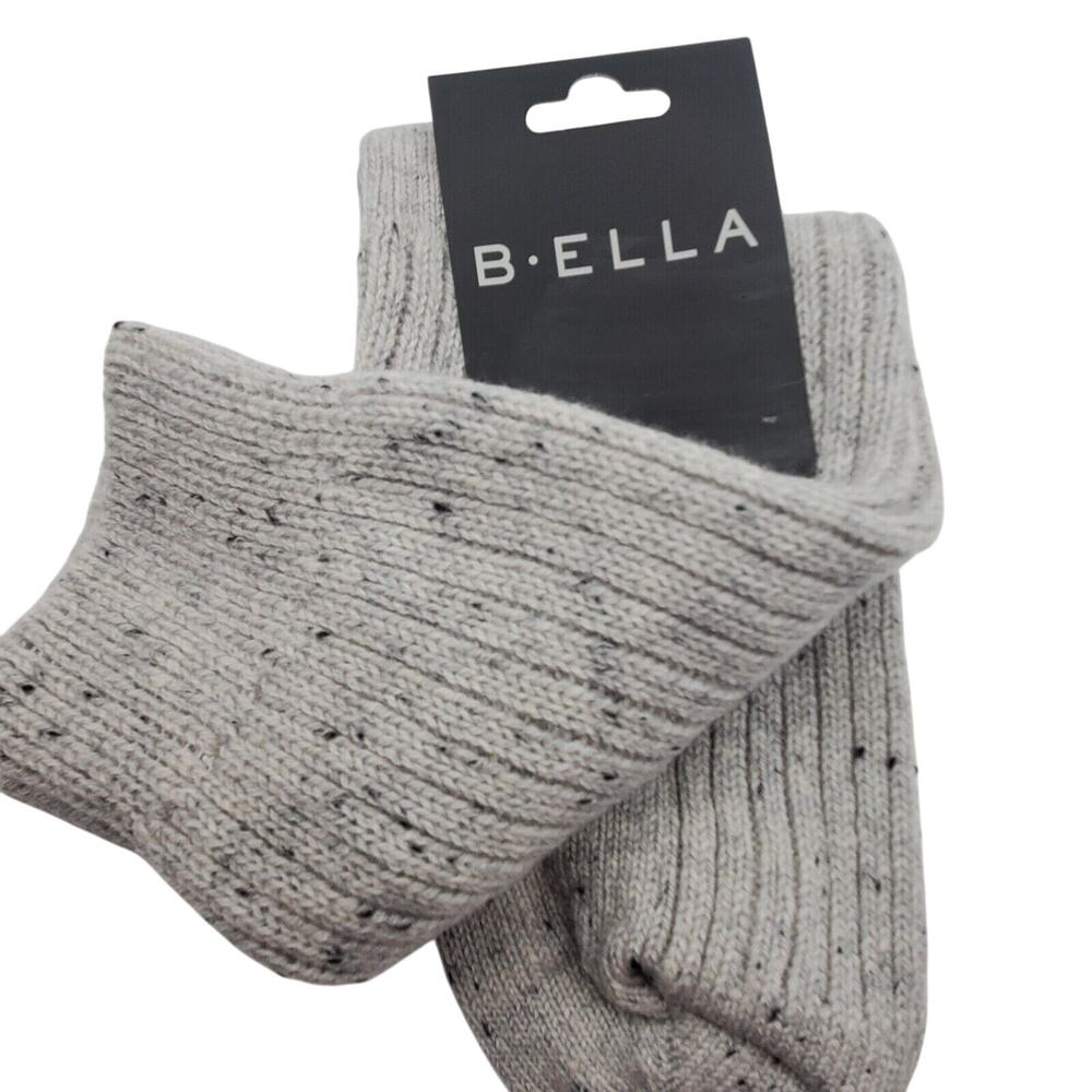 B.Ella 93%‎ Cashmere Socks Slouchy Crew Grey Layla Warm Cozy Womens Shoe Sz 5-10